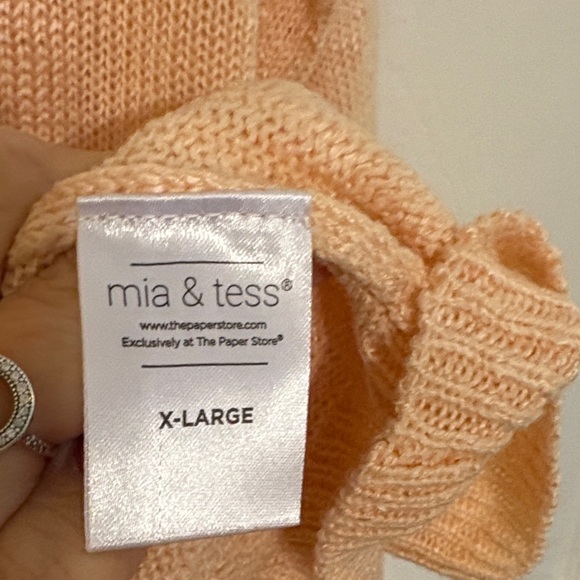 mia & tess Women's Light Peach Hooded “salty” sweater. NWT XL - Picture 4 of 5